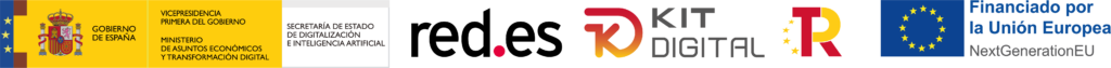 Logotipos de Gobierno de España, Red.es, Kit Digital y La Unión Europea.